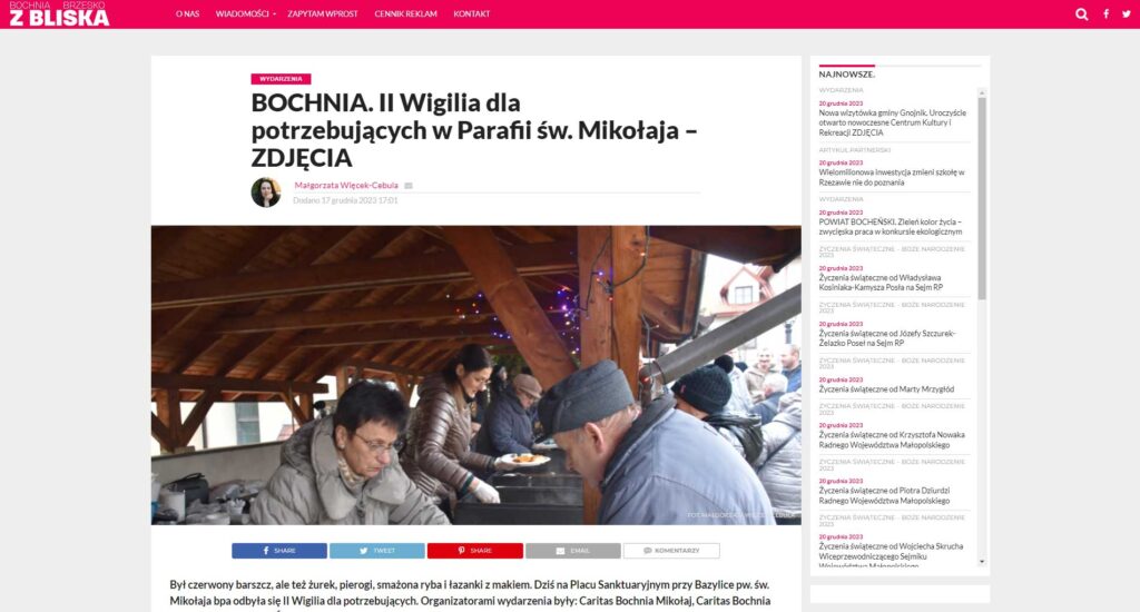 Ii Bochenska Wigilia Dla Potrzebujących